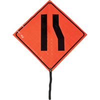 Narrow Road Rolled Sign, 24" x 24", Vinyl, Pictogram Smart Ofis