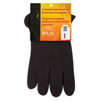 Jersey Gloves, Large, Brown, Red Fleece, Slip-On Smart Ofis