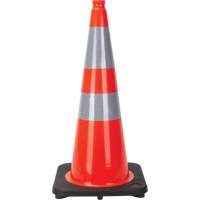 Traffic Cone, 28", Orange, 4" & 6" Reflective Collar(s) Smart Ofis