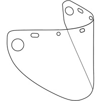 Visi&egrave;re d&eacute;coup&eacute;e &agrave; l'emporte-pi&egrave;ce et form&eacute;e Dynamic, Polycarbonate, Teinte Transparent Smart Ofis