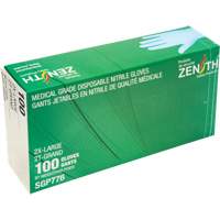 Puncture-Resistant Medical-Grade Disposable Gloves, 2X-Large, Nitrile, 4.5-mil, Powder-Free, Blue, Class 2 Smart Ofis