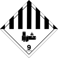 DOT Hazardous Material Handling Labels, 4" L x 4" W, Black on White SGQ530 | Smart Ofis