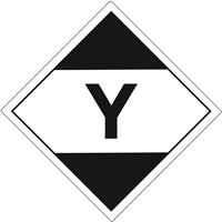"Y" Limited Quantity Air Shipping Labels, 4" L x 4" W, Black on White SGQ531 | Smart Ofis