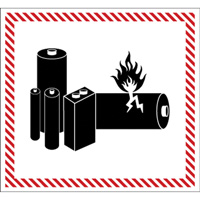 Hazardous Material Handling Labels, 4-1/2" L x 5-1/2" W, Black on Red SGQ532 | Smart Ofis