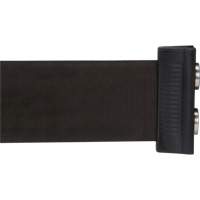 Wall Mount Barrier with Magnetic Tape, Steel, Screw Mount, 7', Black Tape Smart Ofis