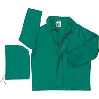 Dominator Limited Flammability Rain Jacket, Polyester/PVC, Large, Green Smart Ofis