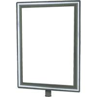 Heavy-Duty Vertical Sign Holder for Classic Posts, Polished Chrome Smart Ofis
