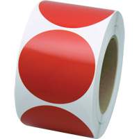 Marking Shapes, Circle, 3" L x 3" W, Red, Vinyl Smart Ofis