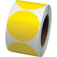 Coloured Marking Dots, Circle, 3" L x 3" W, Yellow, Vinyl Smart Ofis