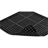 Cushion-Ease&reg; 550 Interlocking Anti-Fatigue Mat, Slotted, 3' x 3' x 3/4", Black, Rubber Smart Ofis