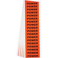 "Power" Conduit & Voltage Labels, 1/2" x 2-1/4", Cloth/Vinyl, English Smart Ofis