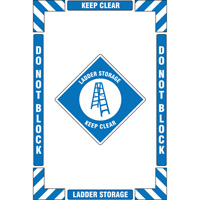 "Ladder Storage" Floor Marking Kit, Adhesive, English with Pictogram Smart Ofis