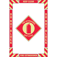 "Fire Extinguisher" Floor Marking Kit, Adhesive, English with Pictogram Smart Ofis