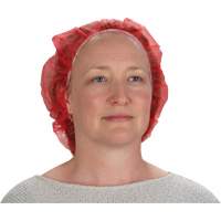 Bonnets bouffants, Polypropyl&egrave;ne, 21", Rouge Smart Ofis