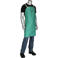 Dynamic Ironcat&reg; FR Cotton Sateen Apron, Bib, Green Smart Ofis