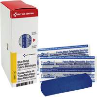 Fabric Blue Detectable Bandages, Rectangular/Square, 1", Fabric Metal Detectable, Sterile Smart Ofis