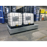 Steel Ultra-Twin IBC Spill Pallet&reg;, 370 US gal. Spill Capacity, 103.8" x 26.8" x 51.1" Smart Ofis