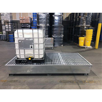 Steel Ultra-Twin IBC Spill Pallet&reg;, 370 US gal. Spill Capacity, 103.8" x 26.8" x 51.1" Smart Ofis