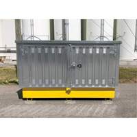Steel Ultra-Twin IBC Hard Top, 123.4" L x 73.4" W x 66.4" H, 12250 lbs. Load Capacity Smart Ofis