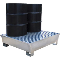 2-Drum Steel Ultra-Spill Pallet&reg;, 68 US gal. Spill Capacity, 47.2" x 31.4" x 17.4" Smart Ofis