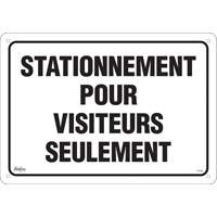 Enseigne  Stationnement pour visiteurs , 14" x 20", Aluminium, Français Smart Ofis