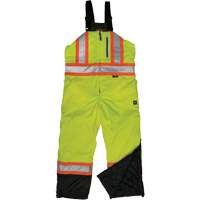 Ripstop Insulated Safety Bib Overall, Polyester, X-Small, High Visibility Lime-Yellow Smart Ofis