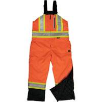 Ripstop Insulated Safety Bib Overall, Polyester, X-Small, High Visibility Orange Smart Ofis