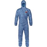 Hooded Coveralls, Large, Blue, MicroMax&reg; VP Smart Ofis