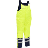 Bisley&reg; Extreme Cold Bib Overall, Polyester, Small, High Visibility Lime-Yellow Smart Ofis