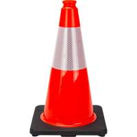 Premium Traffic Cone, 18", Orange, 6" Reflective Collar(s) Smart Ofis