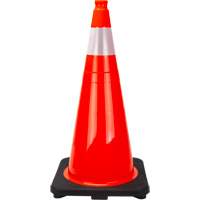 Premium Traffic Cone, 28", Orange, 4" Reflective Collar(s) Smart Ofis