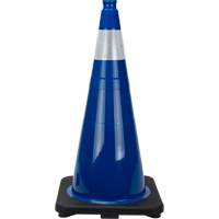 Premium Traffic Cone, 28", Blue, 4" Reflective Collar(s) Smart Ofis