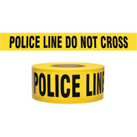 "Police Line Do Not Cross" Contractor-Grade Barricade Tape, English, 3" W x 1000' L, 2 mils, Black on Yellow Smart Ofis