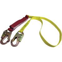 External Energy Absorber Lanyard with 3/4" Hook, 6', Snap Hook Center, Snap Hook Leg Ends, Polyester Smart Ofis