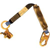Trailing Rope Grab with Attached Shock Pack Lanyard, 2', Snap Hook Center, Snap Hook Leg Ends, Polyester Smart Ofis