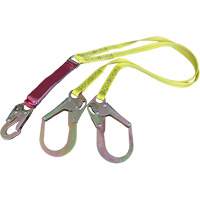 External Energy Absorber Lanyard with 2-1/4" Hooks, 6', Snap Hook Center, Snap Hook Leg Ends, Polyester Smart Ofis
