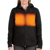 M12 Heated Hoodie with Battery, Women's, Medium, Black, Poly-Cotton Smart Ofis