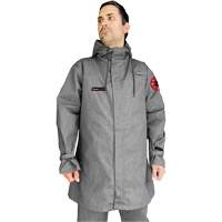 CoreMAX FR 35" Jacket with Attached Hood, Small, Grey Smart Ofis