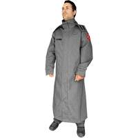 CoreMAX FR 52" Jacket with Attached Hood, Small, Grey Smart Ofis