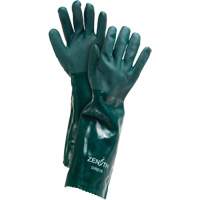Double Dipped Green Gloves, 18" L, PVC, Cotton Jersey Inner Lining, 70-mil Smart Ofis