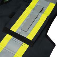 6679 High-Visibility Antimicrobial Mesh-Back Surveyor Vest, Black, Small, Polyester Smart Ofis