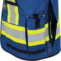 6681 High-Visibility Antimicrobial Mesh-Back Surveyor Vest, Royal Blue, Small, Polyester Smart Ofis