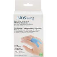 Blue Bandages, Knuckle, 3", Fabric Metal Detectable, Sterile Smart Ofis