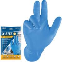 Grippaz Disposable Gloves, Small, Nitrile, 8-mil, Powder-Free, Blue Smart Ofis