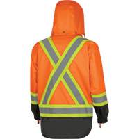 5056 Pioneer&reg; Yukon 7-in-1 Waterproof Winter Safety Parka, Polyester, Black/High Visibility Orange, X-Small Smart Ofis