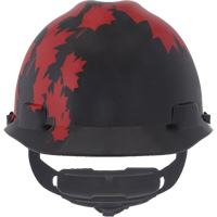 Specialty V-Gard&reg; Hard Hat, Ratchet Suspension, Black/Red Smart Ofis