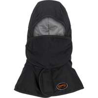 Pioneer 765A Flame-Resistant Quilted Hard Hat Liner with Long Neck & Detachable Mouthpiece, Black/Grey, Cotton/FR-Tech&reg;/Modacrylic/Nylon Smart Ofis