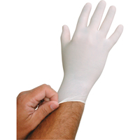 QRP BioTek&reg; Disposable Gloves, Large, Latex, 6-mil, Powder-Free, White Smart Ofis
