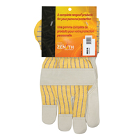 Gants d'ajusteur doubl&eacute;s pour l'hiver &agrave; paume renforc&eacute;e, Grand, Paume en Cuir fleur de vache, Doublure en Molleton de coton Smart Ofis