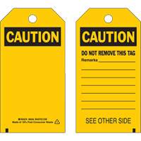 Self-Laminating Safety Tags, Polyester, 4" W x 7" H, English Smart Ofis